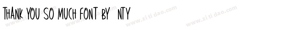 Thank You So Much Font by 7NTypes字体转换